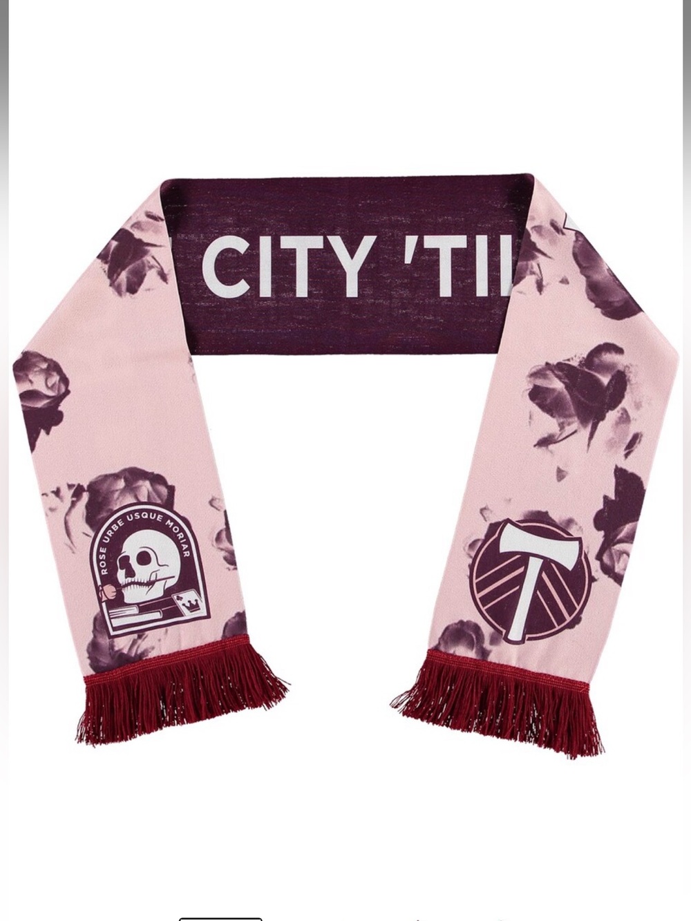 NWT! Portland Timbers Jersey Hook Reversible Scarf, Rose City ‘Til I Die! MLS - Picture 2 of 16